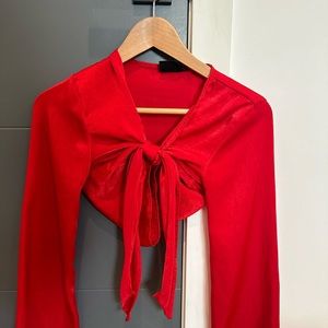 Red Urban Outfitters wrap top